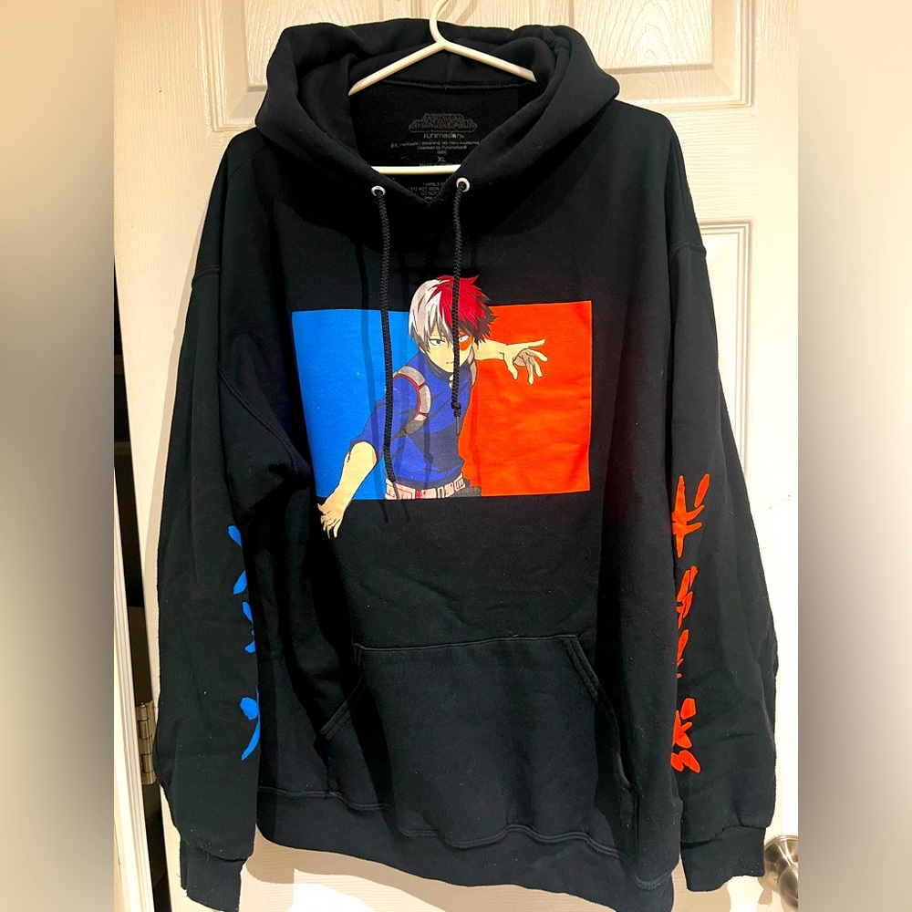 My Hero Acadamia Men’s Black Graphic Hoodie